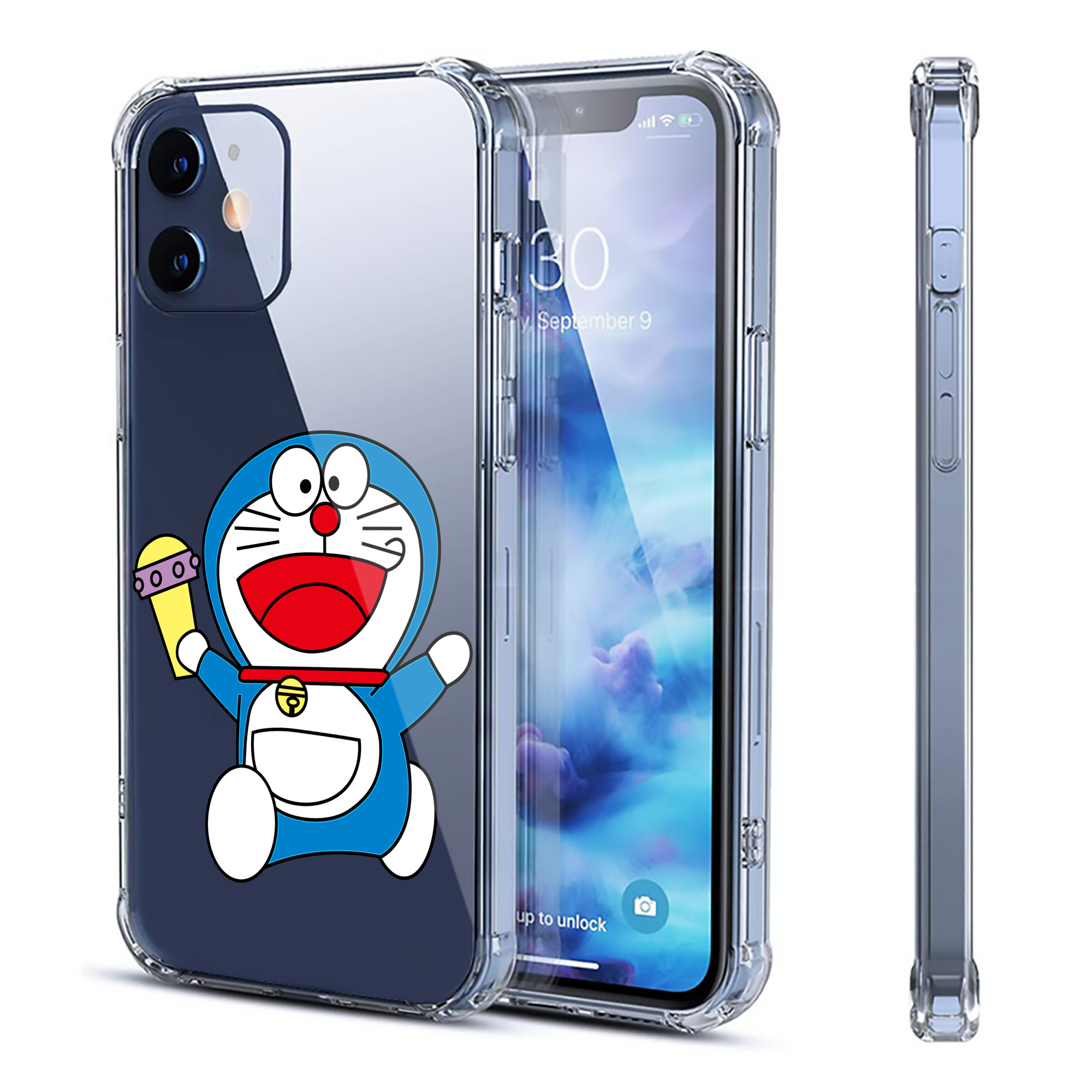 （画像用） ドラえもん Doraemon 【iPhone 12シリーズ対応】透明スマホケース（クリアソフトケース）